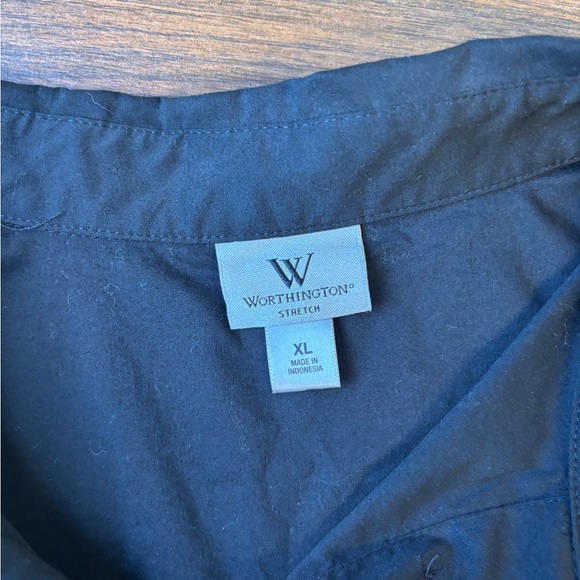 Worthington Navy Collared Blouse - Picture 2 of 3